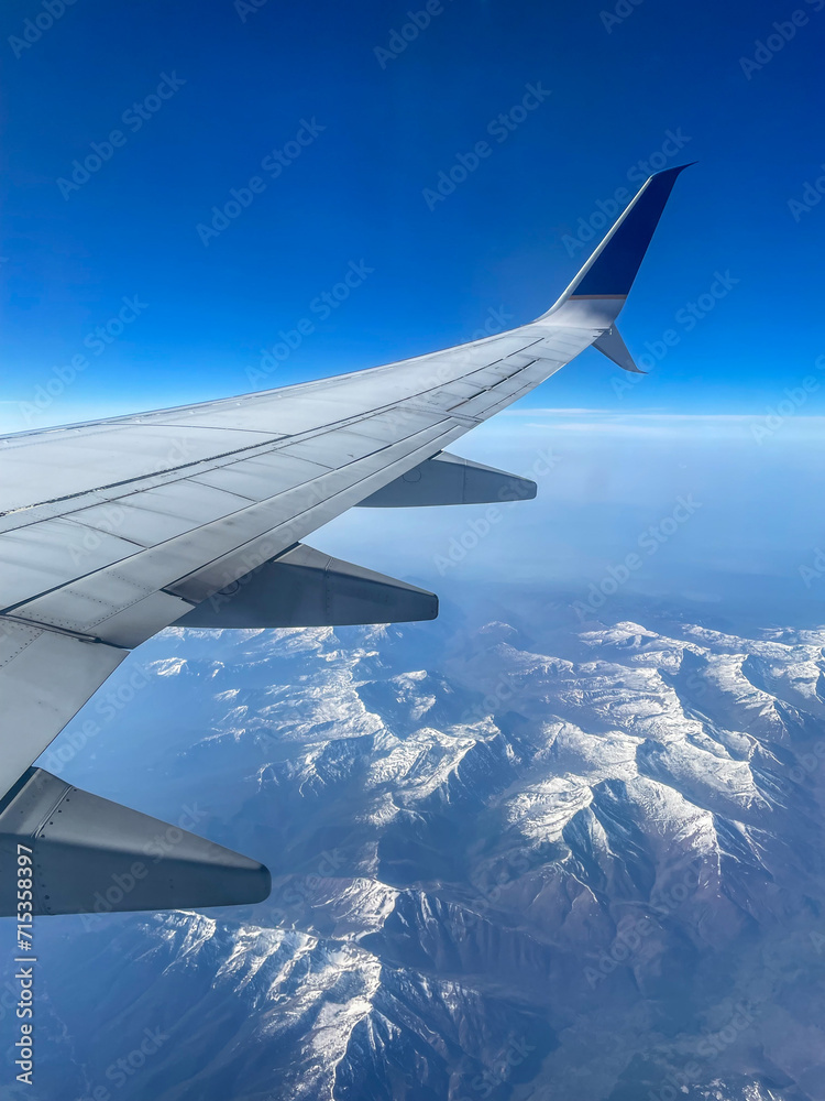 Obraz premium Airplane window view