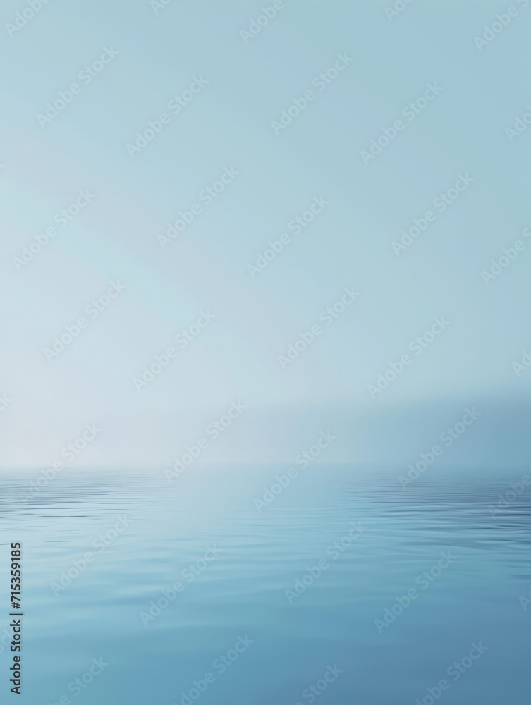 Minimalist blue gradient background resembling a tranquil water surface.
