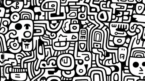 Abstract seamless doodle background  artistic background