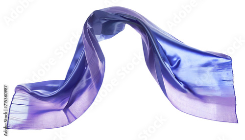 Silk scarf isolated on transparent background.