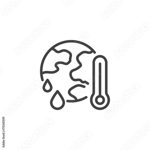 Global Warming line icon