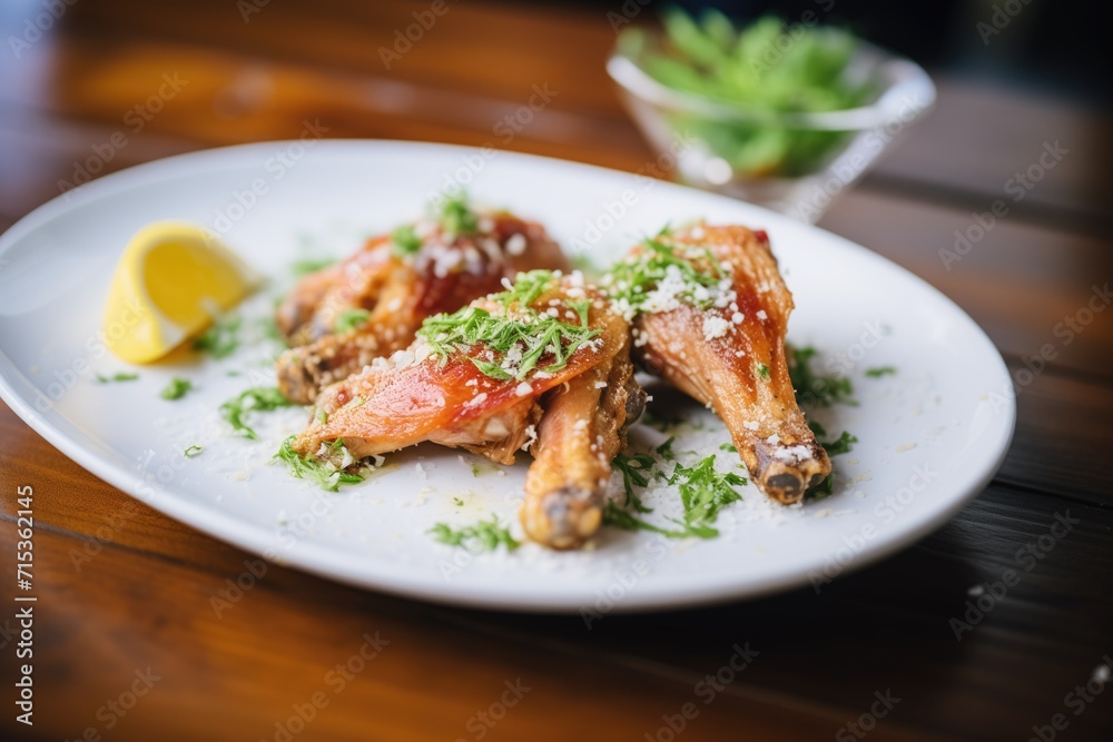 wings with parmesan cheese sprinkle and herbs wings with parmesan cheese sprinkle and herbs