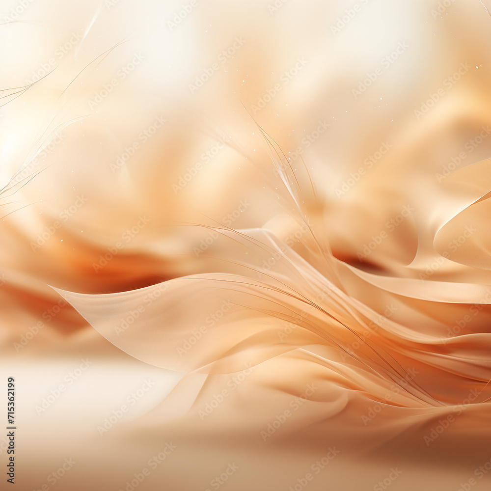 Abstract background with smooth lines in beige and brown colors.