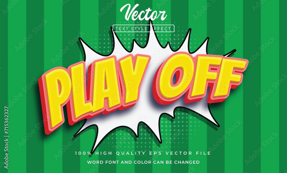 vector play off 3d style text effect