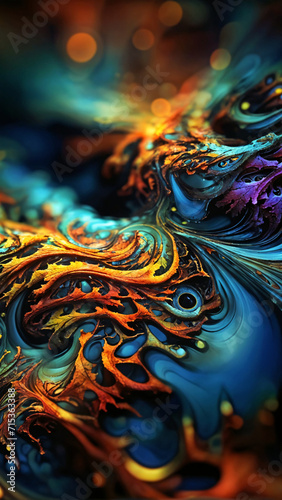 Mystical Swirls of Colorful Fantasy Phone Wallpaper