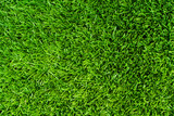 Top of view Close up of vibrant green artificial grass turf in residential.