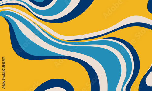 ellow-Blue-White Color Liquid Wave Abstract Background