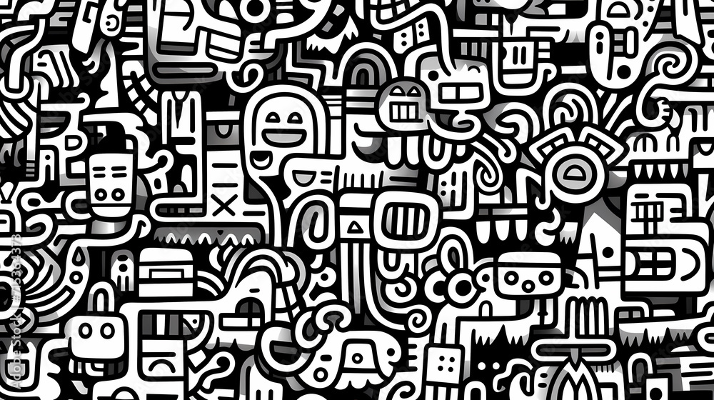 Cute graffiti art abstract background poster web page PPT, art background