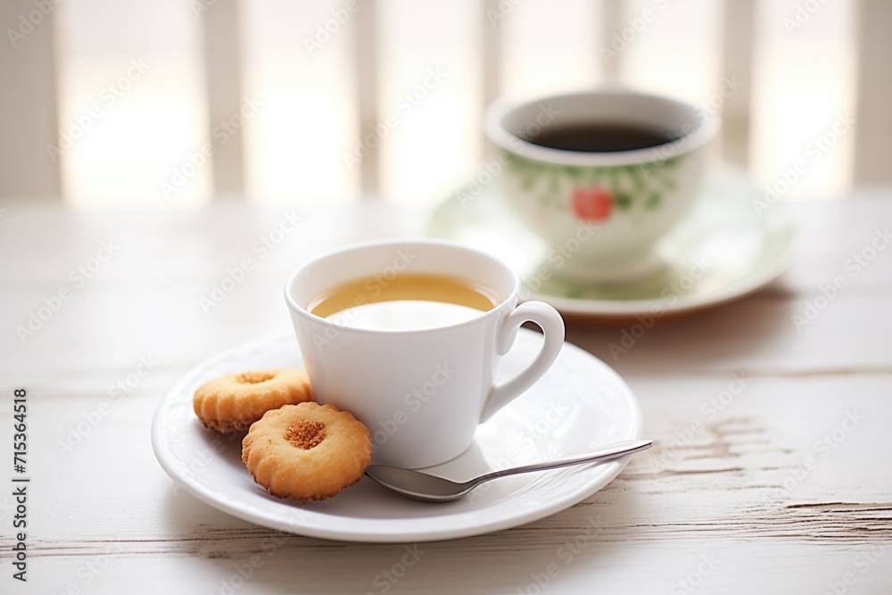 classic plain donut with a cup of black coffee beside classic plain donut with a cup of black coffee beside