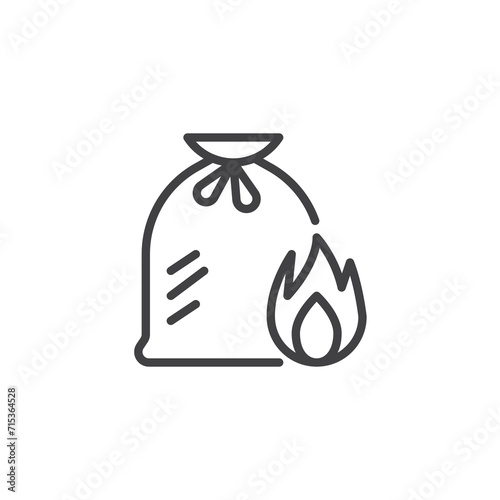 Waste Incineration line icon