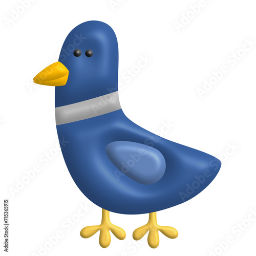 Dove illustration 3d