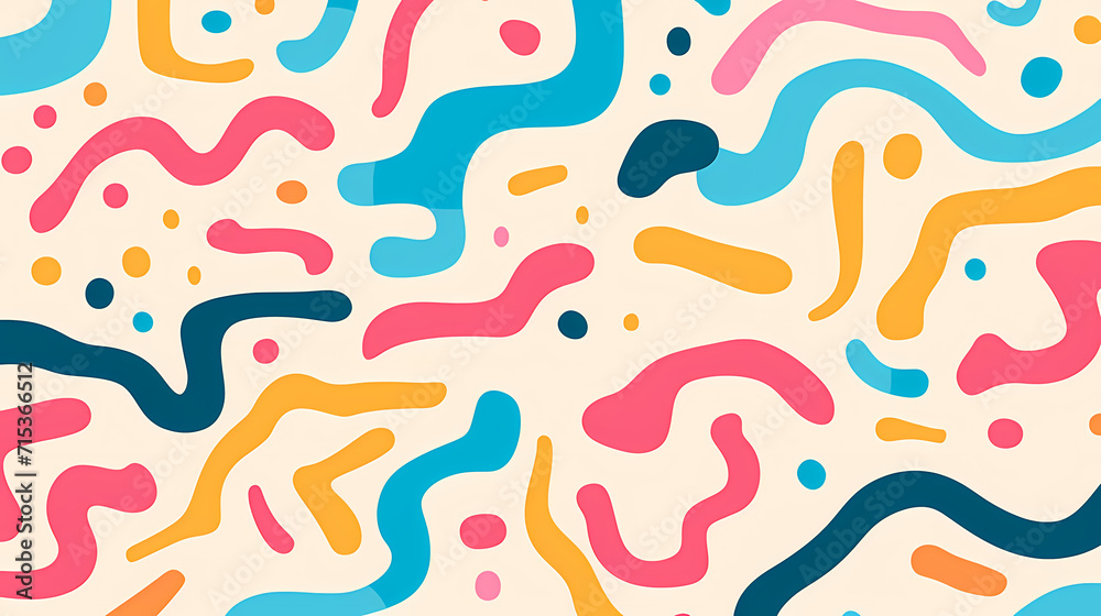 Funny doodle seamless pattern, artistic background Funny doodle seamless pattern, artistic background