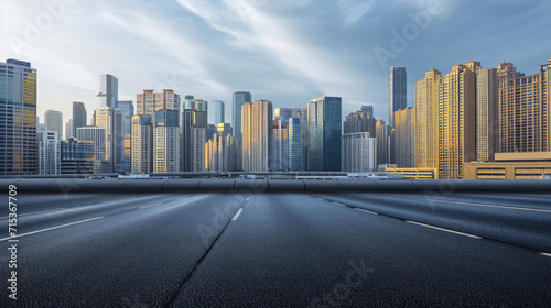 Urban skyline and open roads.
