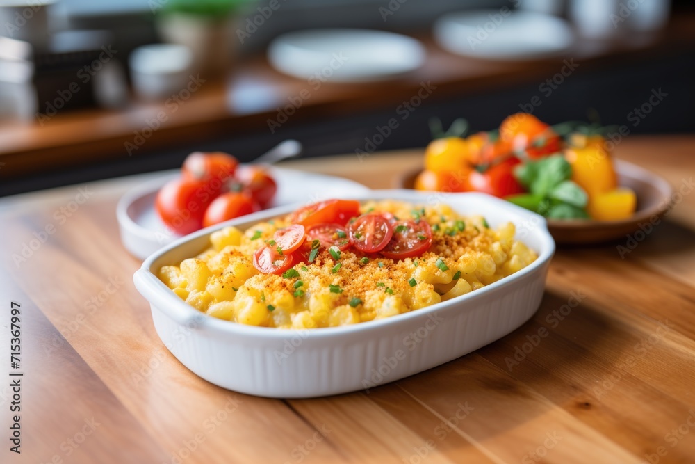 mac and cheese with diced tomatoes on top mac and cheese with diced tomatoes on top