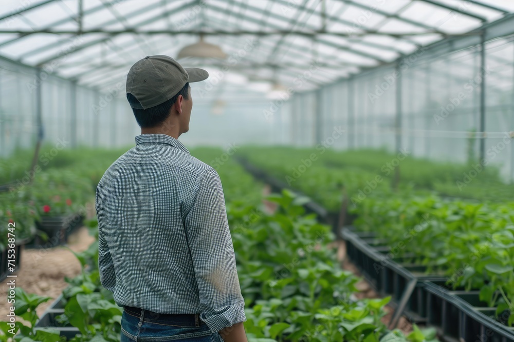 Engineers are inspecting soilless vegetable greenhouses. Engineers are inspecting soilless vegetable greenhouses.