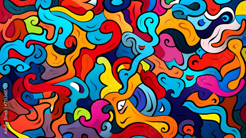 Abstract seamless doodle background, artistic background