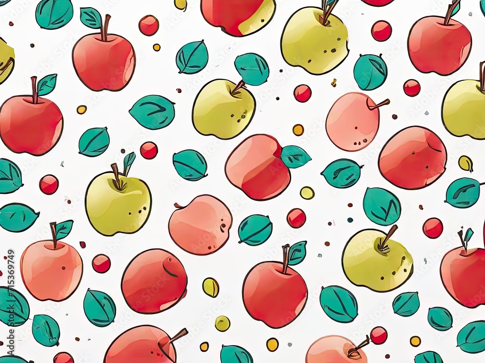 seamless pattern with apples seamless pattern with apples