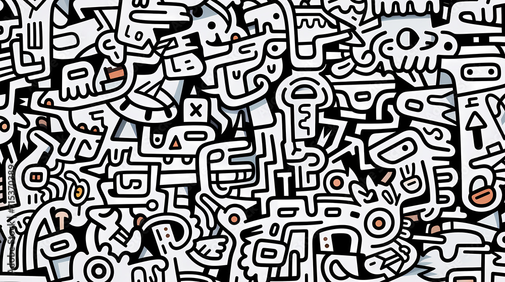 Abstract seamless doodle background, artistic background Abstract seamless doodle background, artistic background