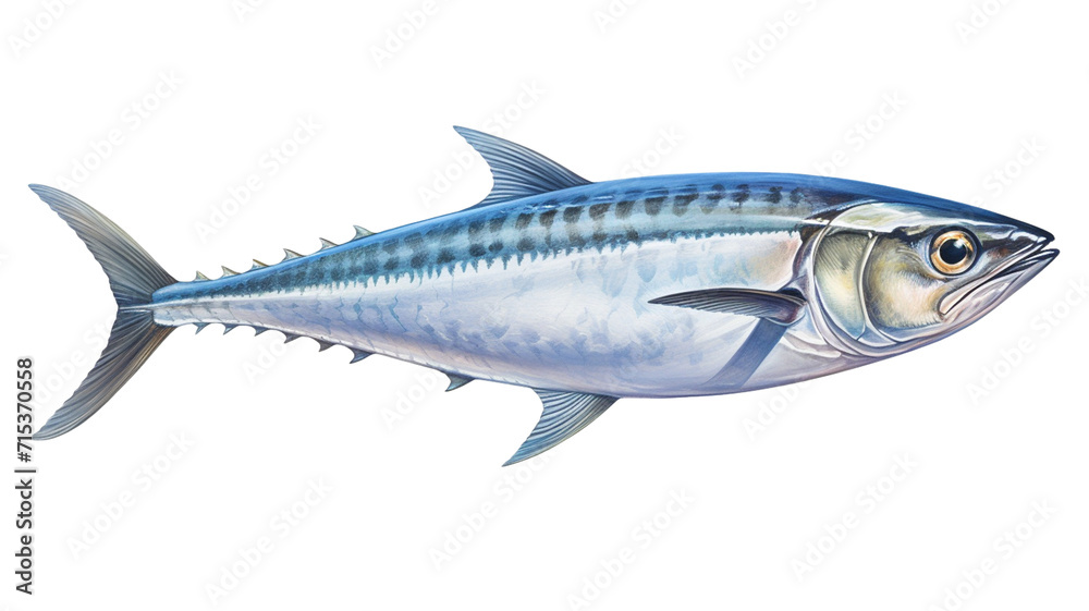 Atlantic bonito sarba isolated on transparent background,PNG
