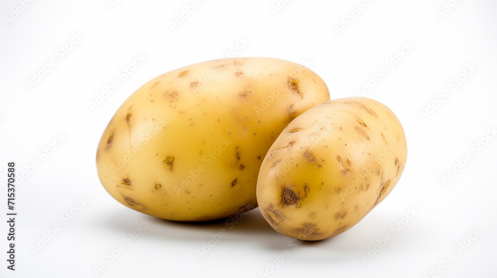 Fresh twins potato isolated on white background Fresh twins potato isolated on white background