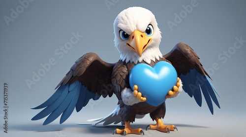 Charming Bald Eagle 3D Render by Chris LaBrooy AI GENERATED