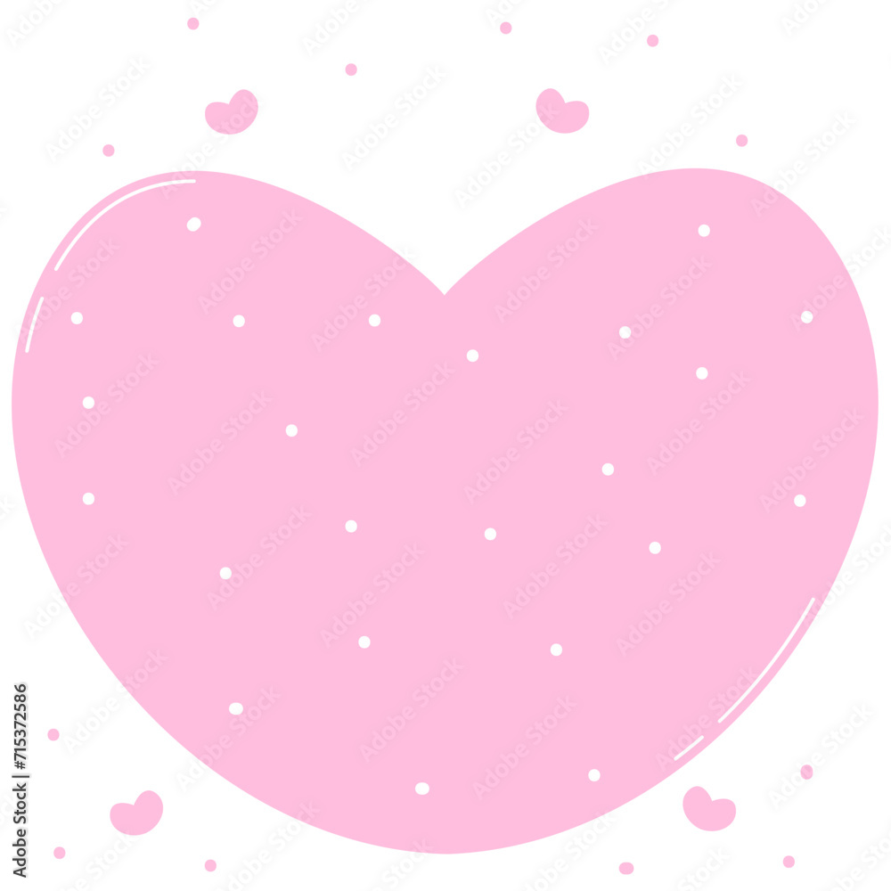 Pink heart doodle
