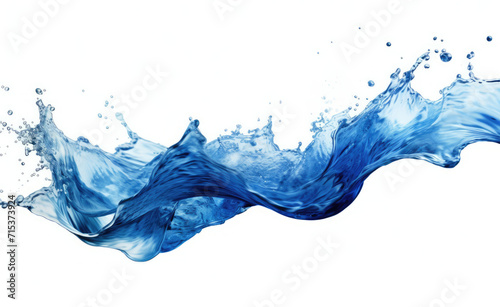 Photograph of a Captivating Blue Wave on White Background