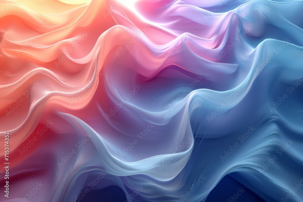 Obraz premium Texture, background, gradient frosted glass, flowing, transparent, elegant curves