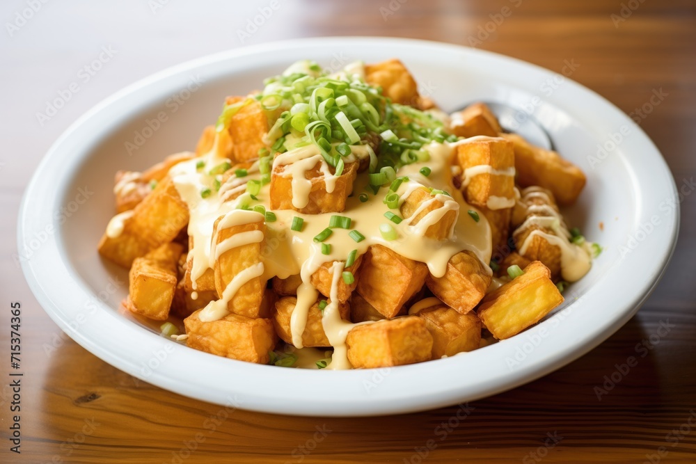 tater tot poutine with gravy and cheese curds tater tot poutine with gravy and cheese curds