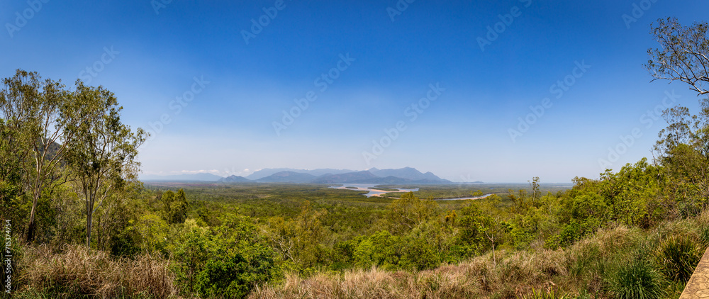 View of Hinchinbrook Lookout in Bemerside, Queensland, Australia.