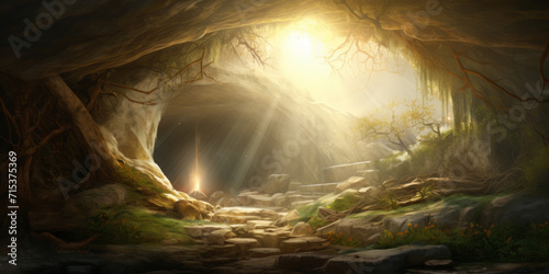Easter Glory: Empty Tomb and Resurrection Light