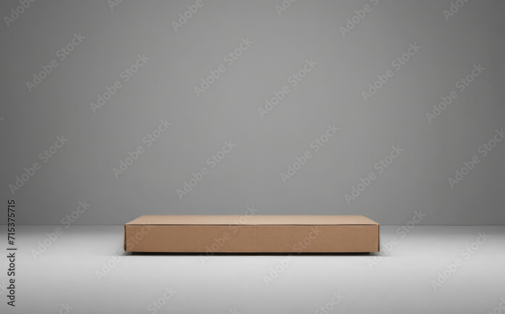 Flat cardboard stand. Product stand and podium for display. Flat cardboard stand. Product stand and podium for display.