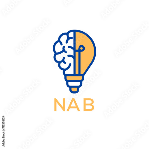 NAB Letter logo design template vector. NAB Business abstract connection vector logo. NAB icon circle logotype.
