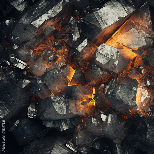 Abstract background of burning coals. 3d rendering - illustration