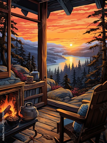 Cozy Cabin Getaways at Dawn  Morning Calm and Serene Start