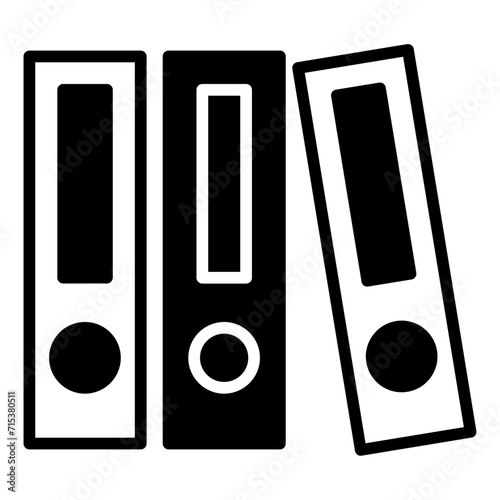 Binders solid glyph icon