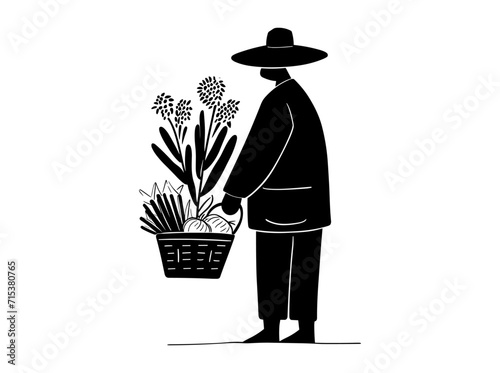 Campesino ilustración para logotipo