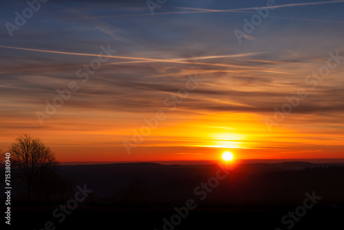 sunset over the mountains