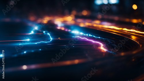 Waves of Power: Illuminating the Pathways of Electric Current with Dazzling Light © Vincent Goh