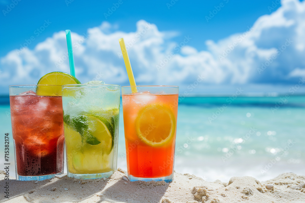 drinks with blur beach and sunset in background. Exotic summer drinks , blur sandy beach on background. Tropical cocktails in beach decorations. Colourful refreshing cold cocktails. drinks with blur beach and sunset in background. Exotic summer drinks , blur sandy beach on background. Tropical cocktails in beach decorations. Colourful refreshing cold cocktails.