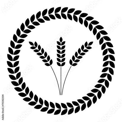 Wheat ear icon. Grain icon. Wheat icon. Vector illustration. EPS 10.