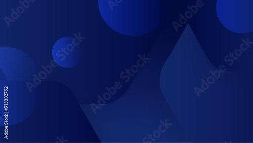 Blue minimal and modern geometric shape abstract background. Blue presentation background design for poster, flyer, banner, wallpaper, business card, report