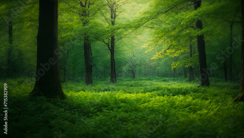 Spring's Embrace: Peace and Quiet of Green Forest