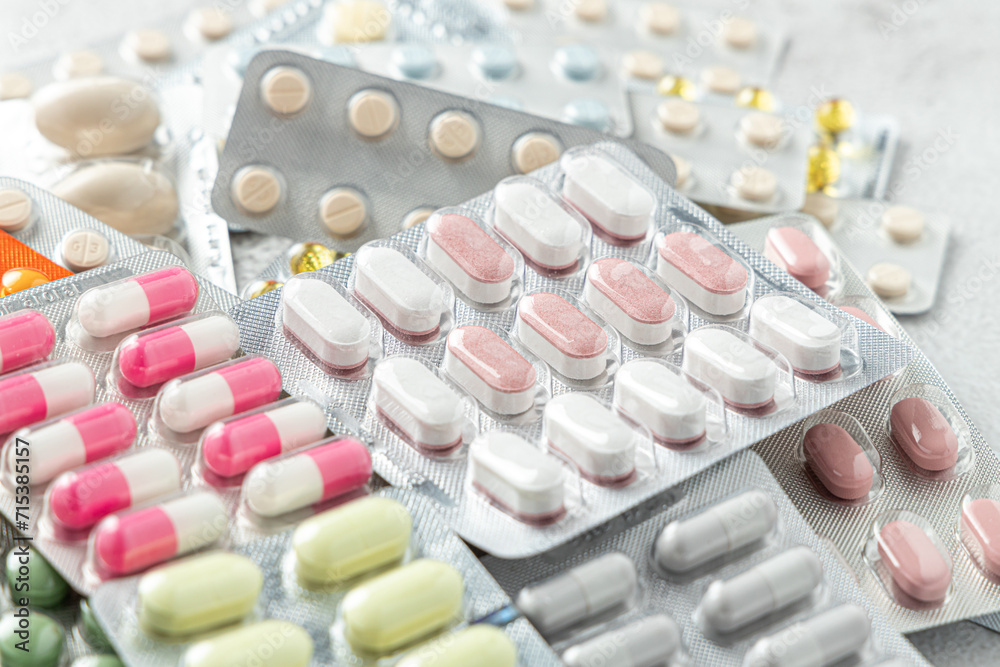 Variety of medicines and drugs.Medicine and healthcare concept. Variety of medicines and drugs.Medicine and healthcare concept.