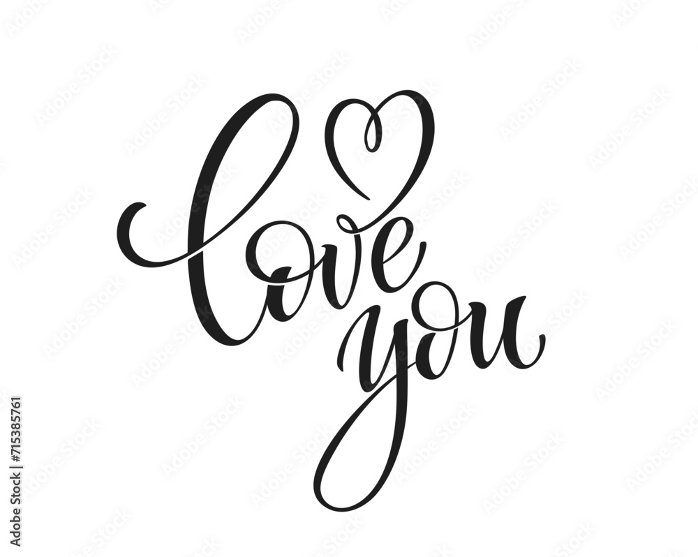 Love you lettering. Hand drawn word Love you. Modern calligraphy script love text. Design for wedding invitations, greeting cards, flyers. Vector illustration. Love you lettering. Hand drawn word Love you. Modern calligraphy script love text. Design for wedding invitations, greeting cards, flyers. Vector illustration.