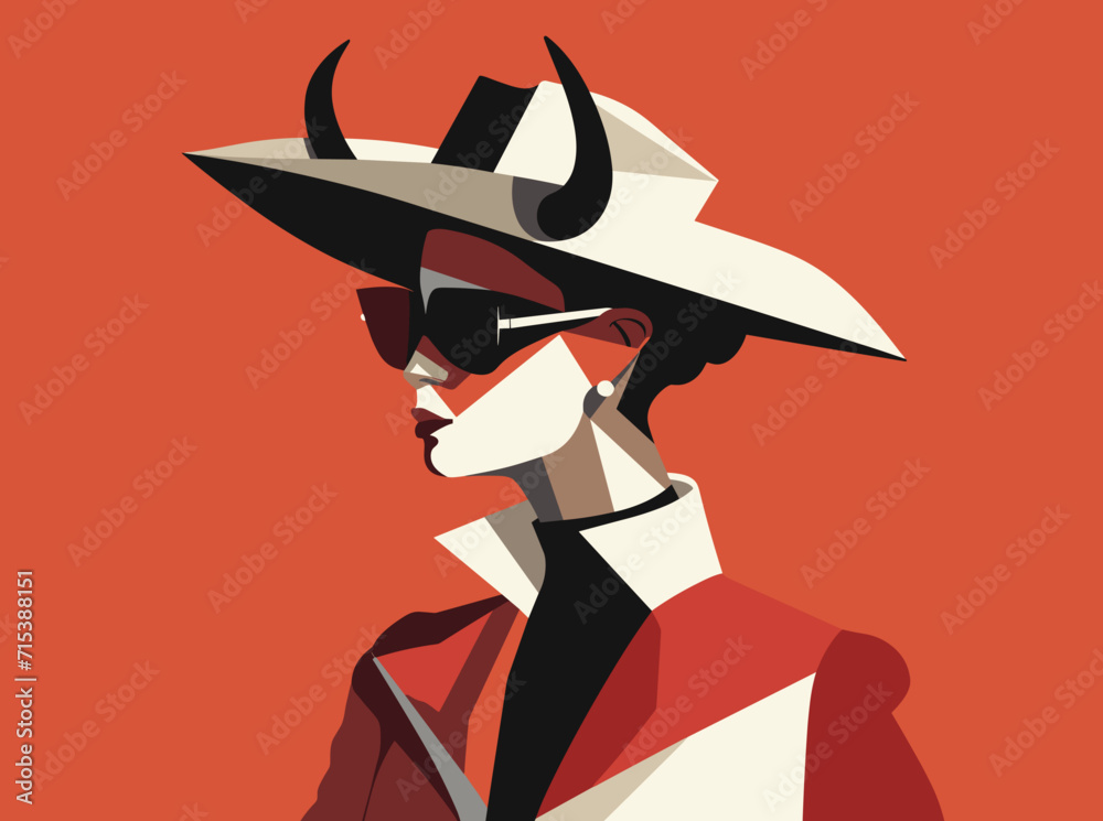 Retrato alternativo de una mujer de perfil