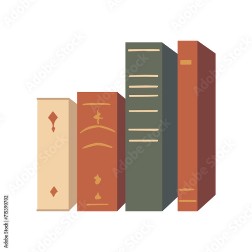 A row of old books