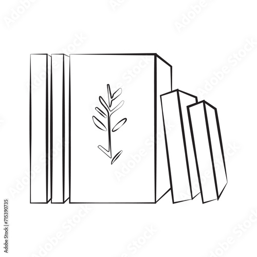 Box and books in a row linear