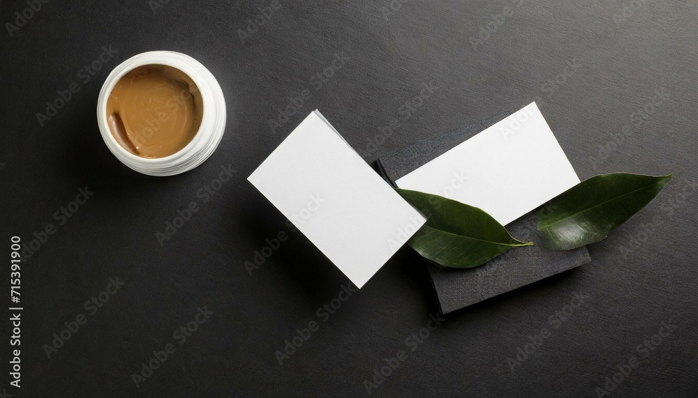 Dark Elegance: Top View Mockup for Designing Your Business Cards Dark Elegance: Top View Mockup for Designing Your Business Cards