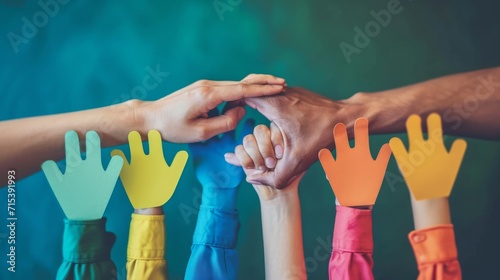 An inclusive business mindset values respect and dignity for all individuals. It symbolizes unity, solidarity and trust. collaboration concept photo